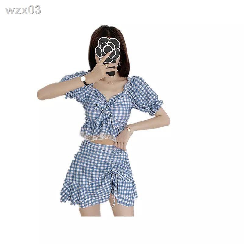 Váy xẻ tà áo tắm hai mảnh bảo bối người hâm mộ cổ tích Xian mỏng dễ thương Cô gái Nhật Bản ngọt ngào Hàn Quốc su