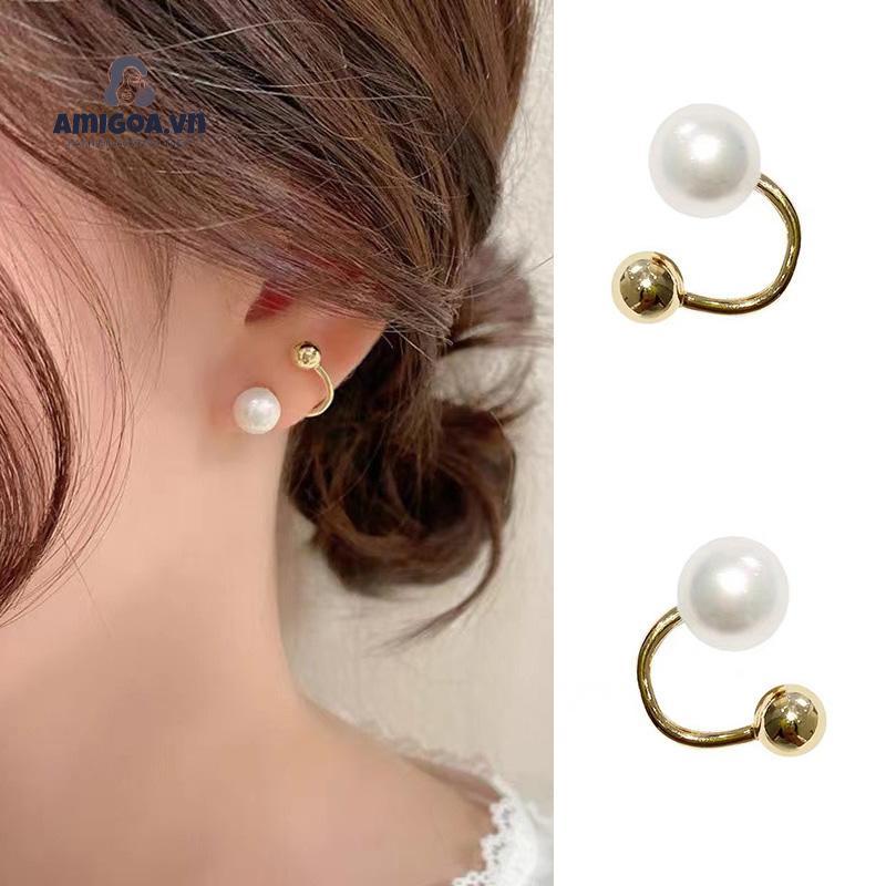 ✨✨ Hoa Tai Mạ Bạc 925 Đính Ngọc Trai Nhân Tạo Phong Cách Hàn Quốc