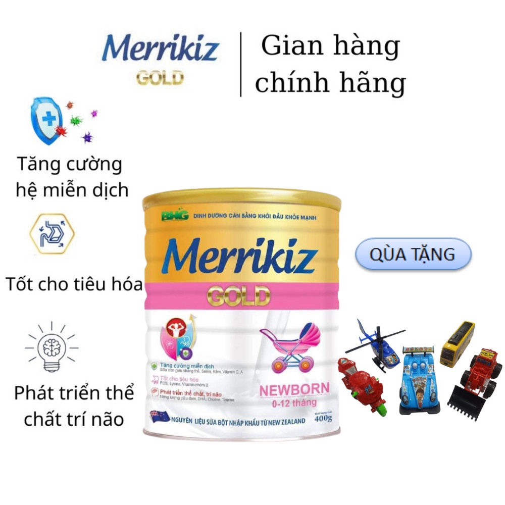 [Tặng1 ôtô đồ chơi  màu bất kỳ] Sữa bột Merrikiz Newborn 900g dành cho trẻ sơ sinh