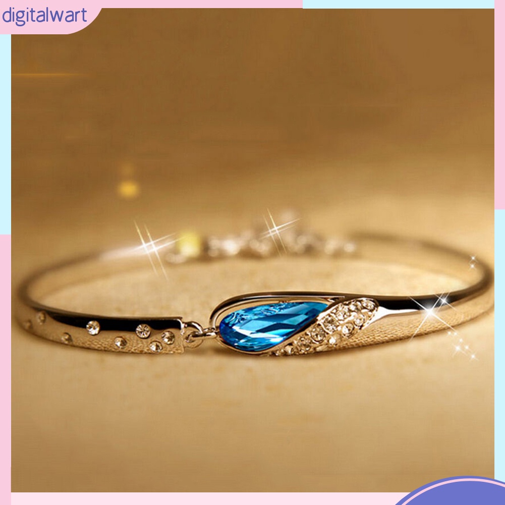 Vòng Tay Màu Bạc Đính Đá Thời Trang Cho Nữ