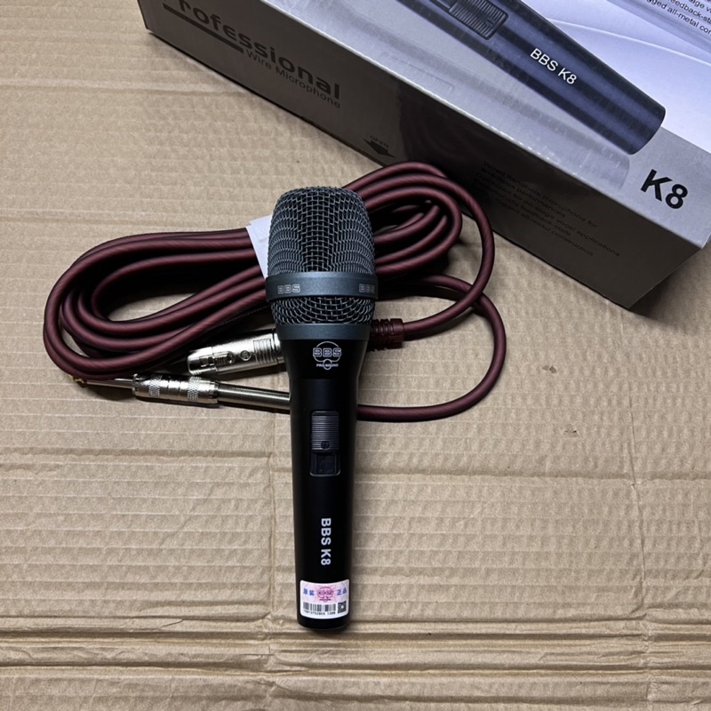 Mic Có Dây,Mic Hát Karaoke Thu Âm Đa Năng BBS K8 Và BBS K99 Chống Hú , Hát Nhẹ Và Êm bảo hành 1 năm