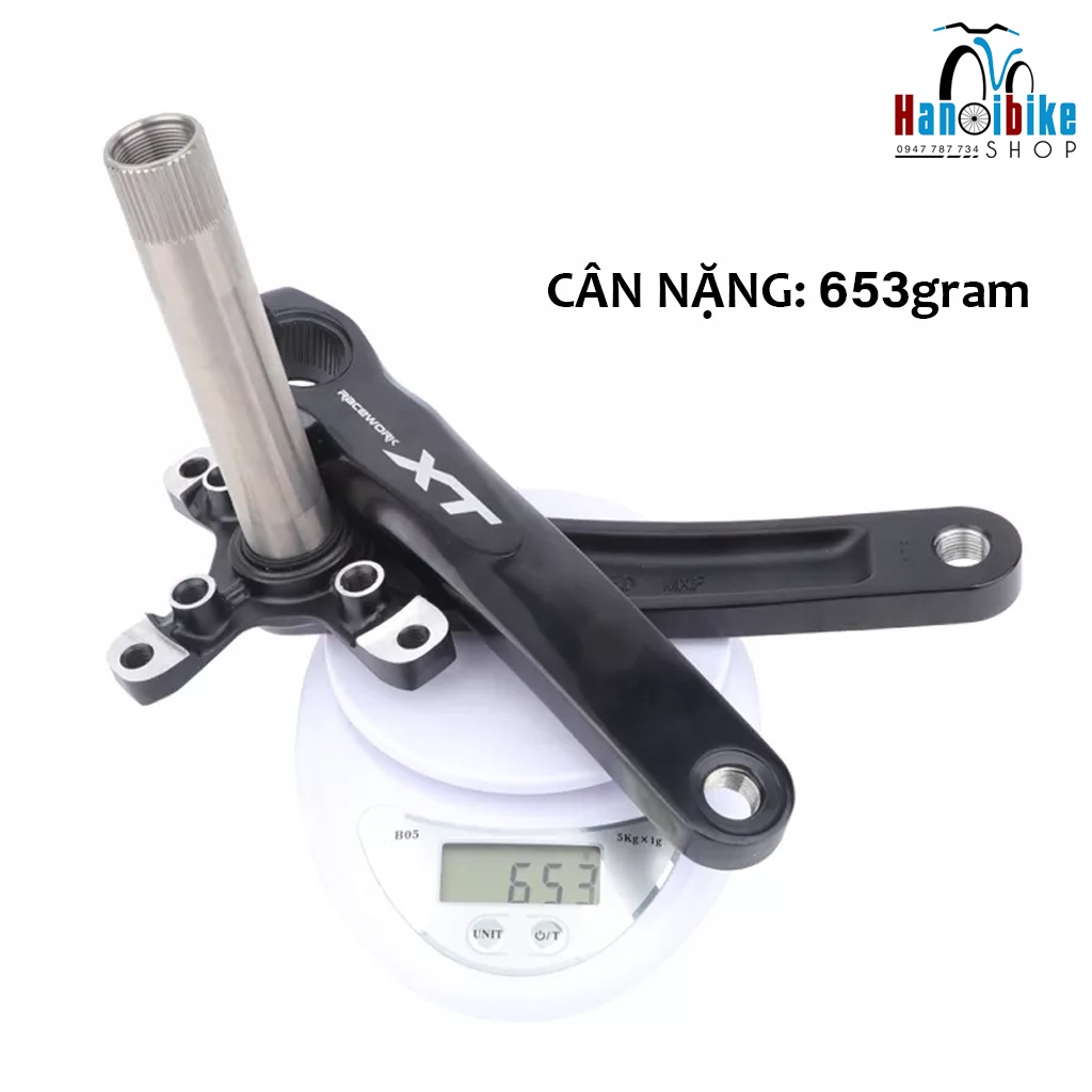 Đùi đĩa xe đạp Racework XT cho MTB 1 tầng 38T kèm BB ép