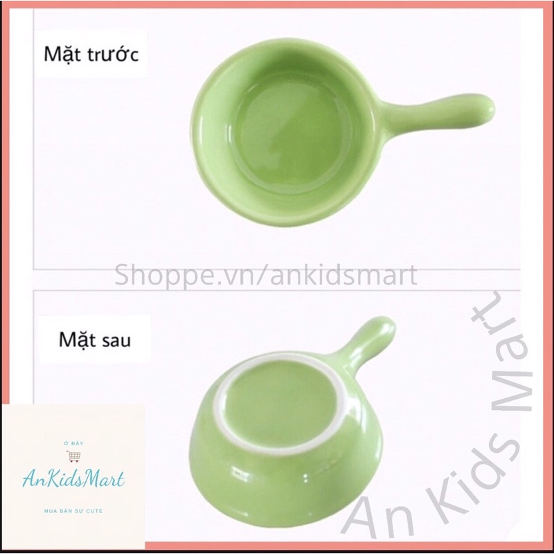 Đĩa sứ đựng nước chấm và gia vị có tay cầm siêu xinh