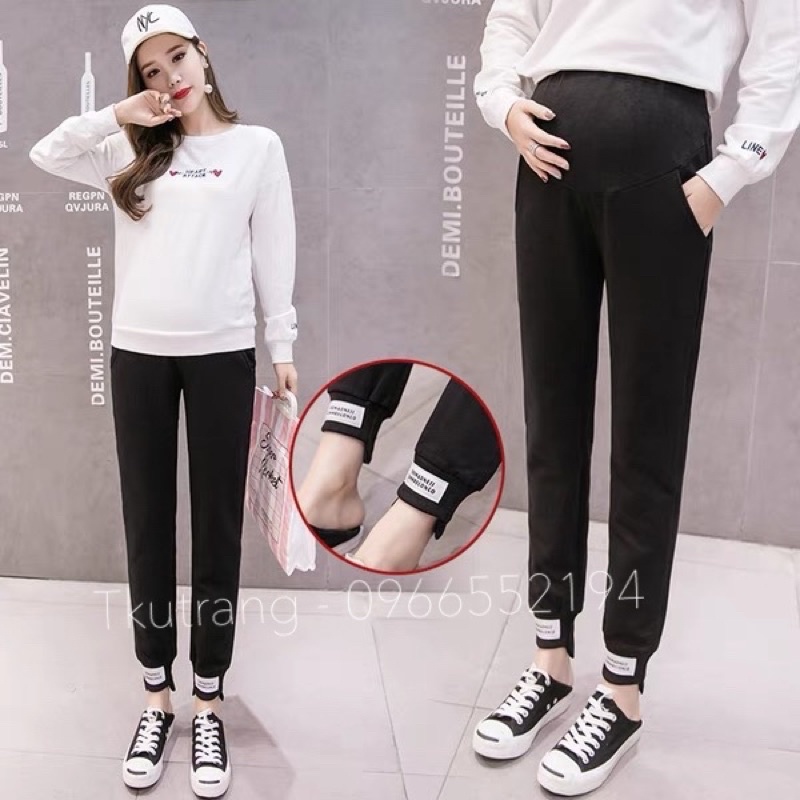 Quần bầu bomer nỉ da cá ấm áp dày dặn có bo chun dưới gấu