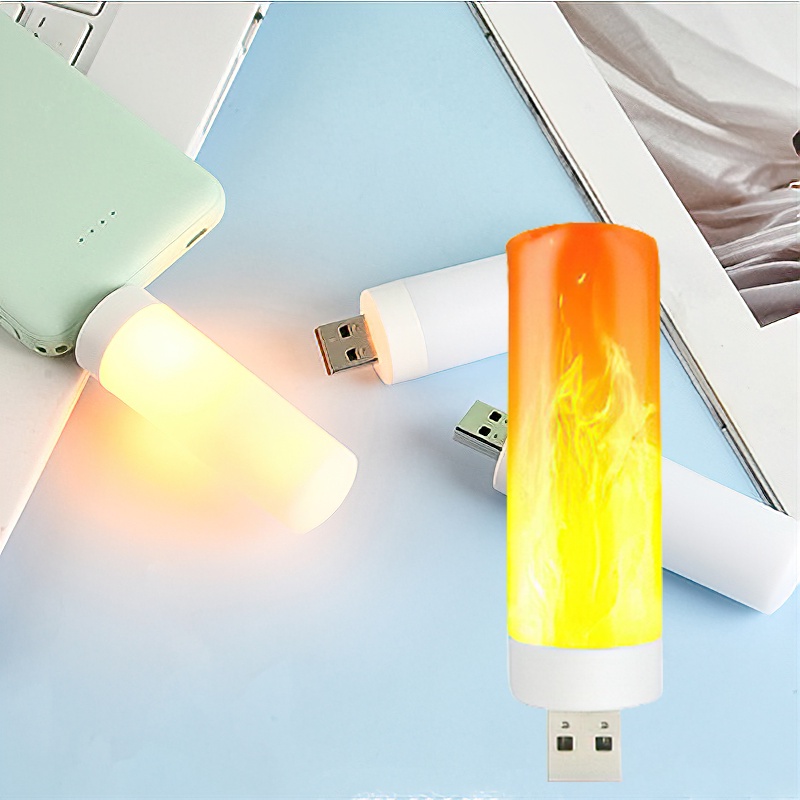 Đèn ngủ bóng LED sạc USB thiết kế nhỏ gọn phong cách retro