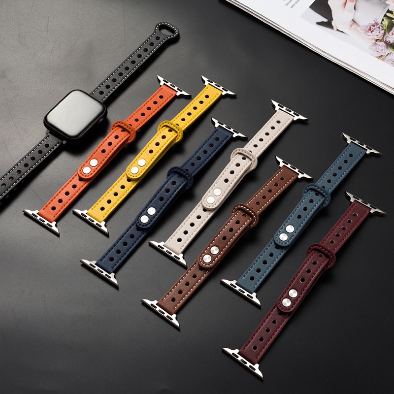 Dây Đeo Tay Bằng Sợi Vải Nhỏ Cho Đồng Hồ Thông Minh Apple Watch 7 6 se 5 4 3 2 1 38mm 40mm 41mm 42mm 44mm 45mm