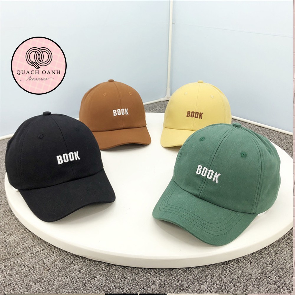 Mũ lưỡi trai bóng chày thêu chữ book unisex năng động – MU78