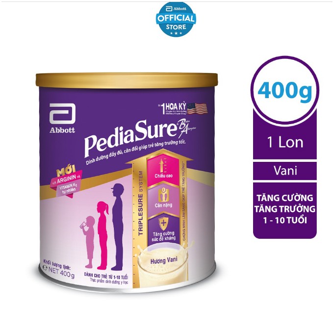 [SẴN HÀNG] Sữa bột Pediasure 850g/400g hương vani