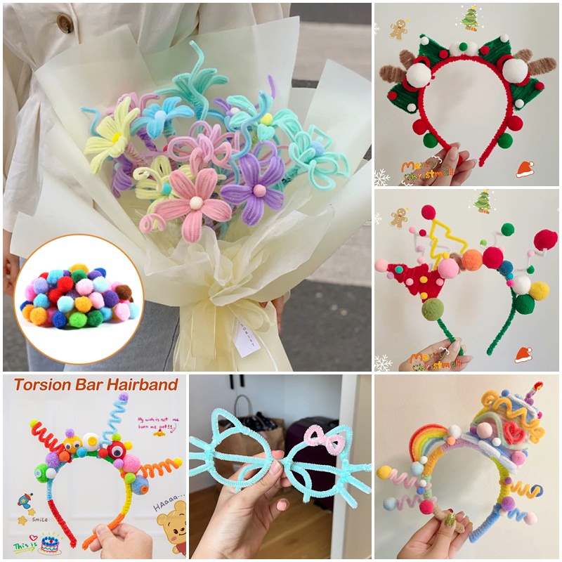 Thanh Xoắn Hoa Màu Macaron Thủ Công Sáng Tạo