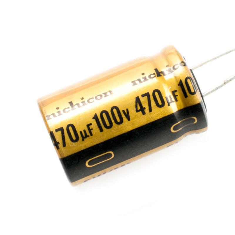 Hàng có sẵn * Tụ điện điện phân VÀNG NICHICON FW (M) CHO Audio 100V 470UF 85°C