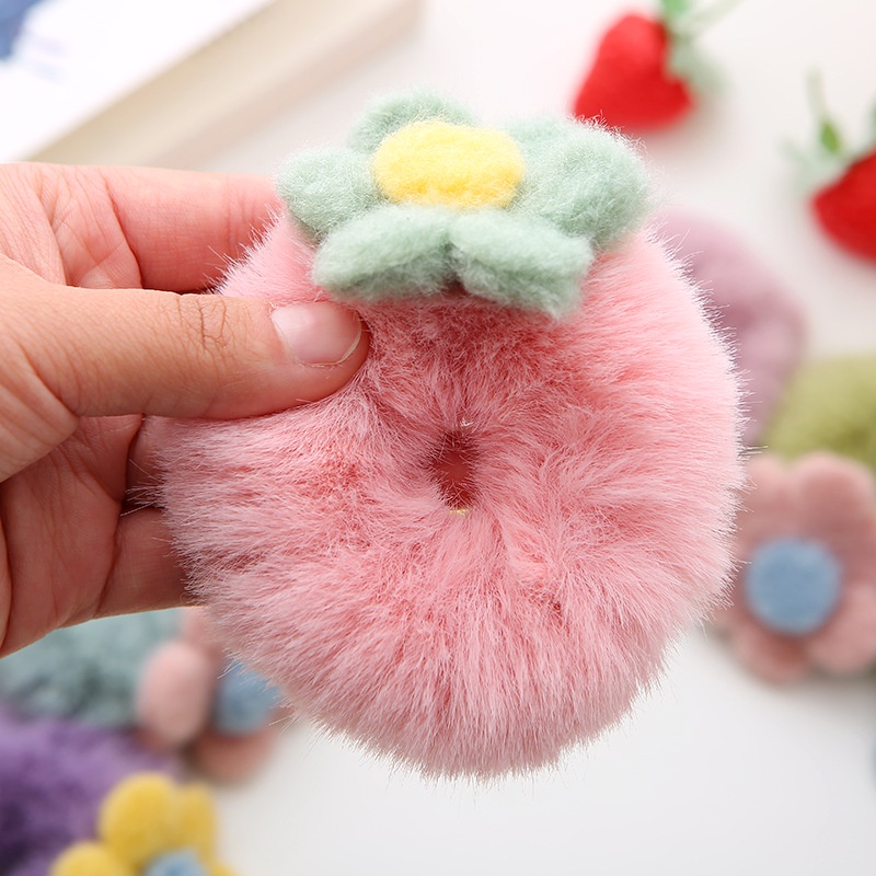 Dây Cột Tóc Hình Hoa Màu Sắc Ngọt Ngào Cho Nữ