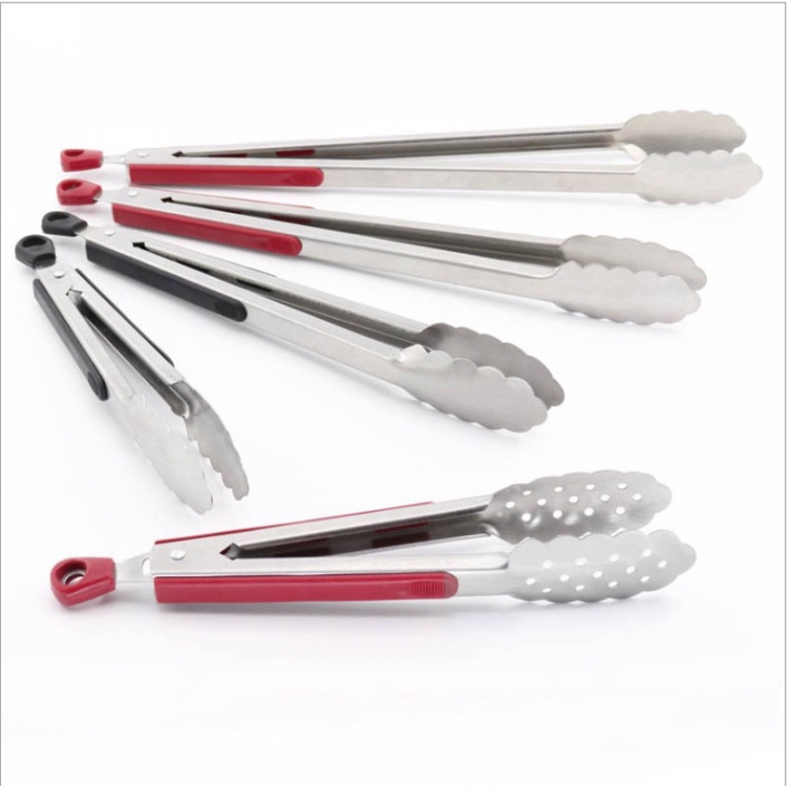 Kẹp gắp đồ ăn, gắp đá bằng inox có bọc nhựa tiện dụng - VUA BAO BÌ