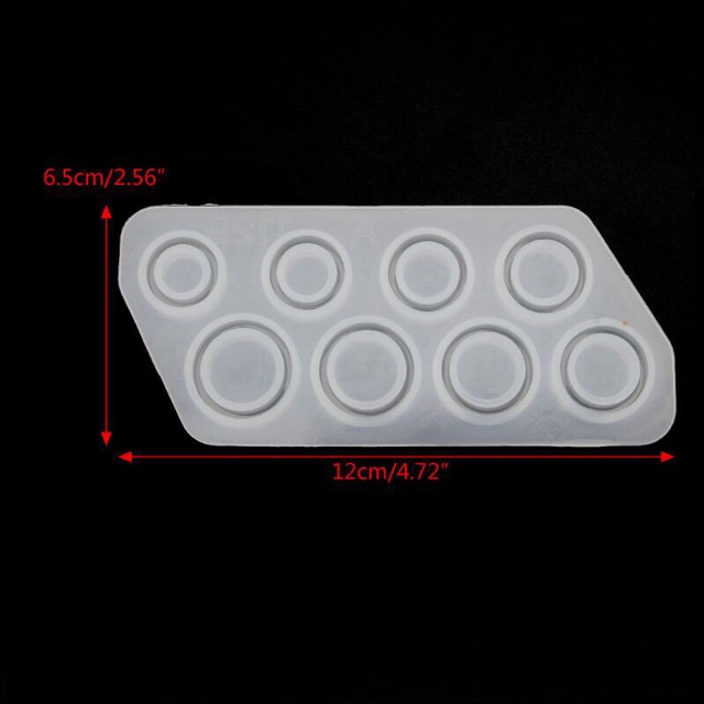 Khuôn nhựa silicon làm nhẫn handmade resin hình tròn nhiều kích thước