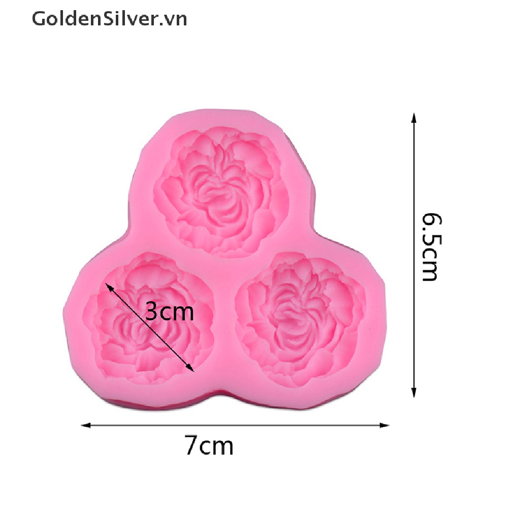 Khuôn Silicone Tạo Hình Hoa Mẫu Đơn Trang Trí Bánh Kem