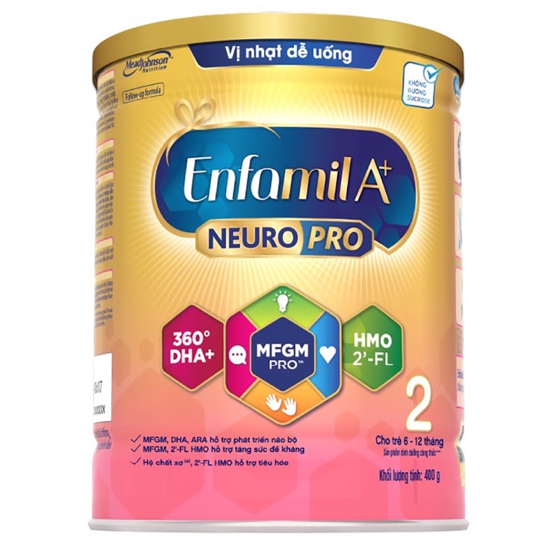 Sữa bột Enfamil A+ neuropro số 2 350g