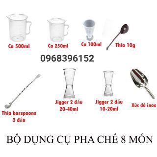 Bộ 8 món dụng cụ pha chế - định lượng
