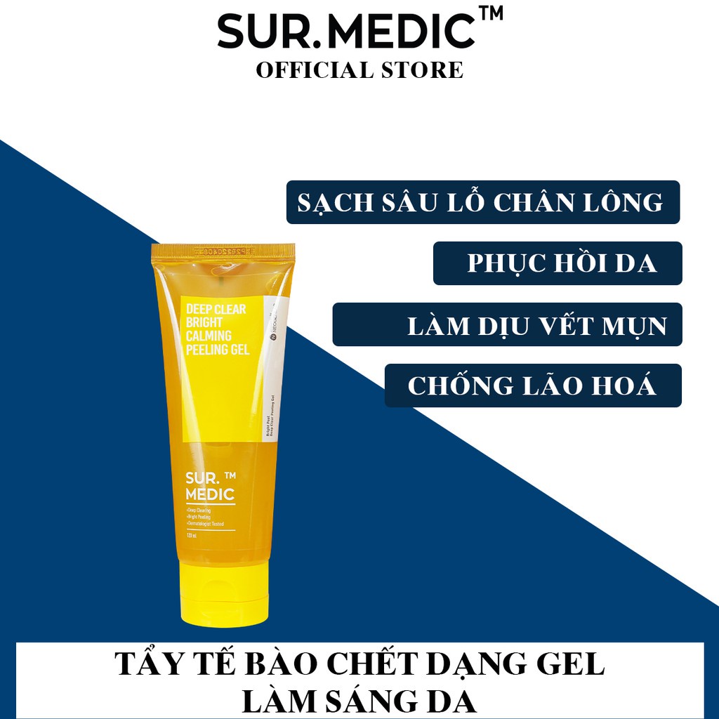 Tẩy Tế Bào Chết Dạng Gel Dịu Nhẹ Chiết Xuất Mật Ong Sur.Medic Deep Clear Bright Calming Peeling Gel