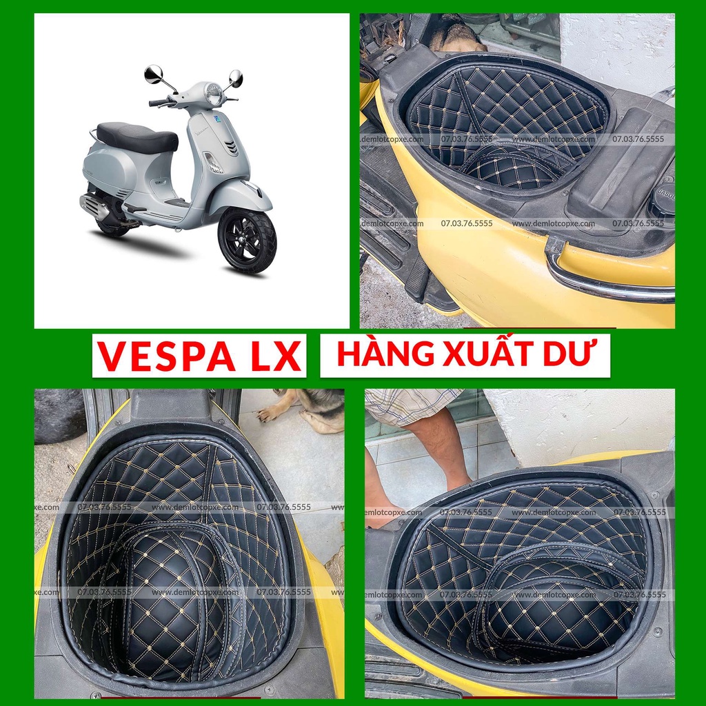 Lót Cốp Da Chống Nóng Chống shock - VESPA LX (VESPA S; Vespa ET8)-Giá Tận Xưởng-Có Túi Giấy Tờ