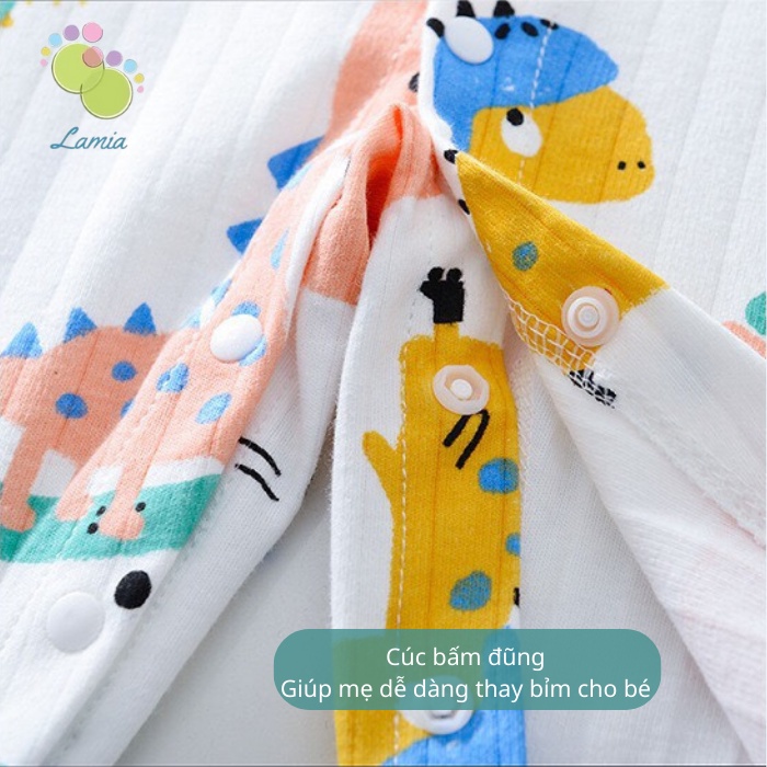 Body dài tay cho bé trai, bé gái sơ sinh bodysuit liền thân 100% cotton xuất Hàn 𝟏𝟔𝐁𝐃𝐃