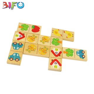 Domino gỗ 28 miếng so sánh đồ chơi
