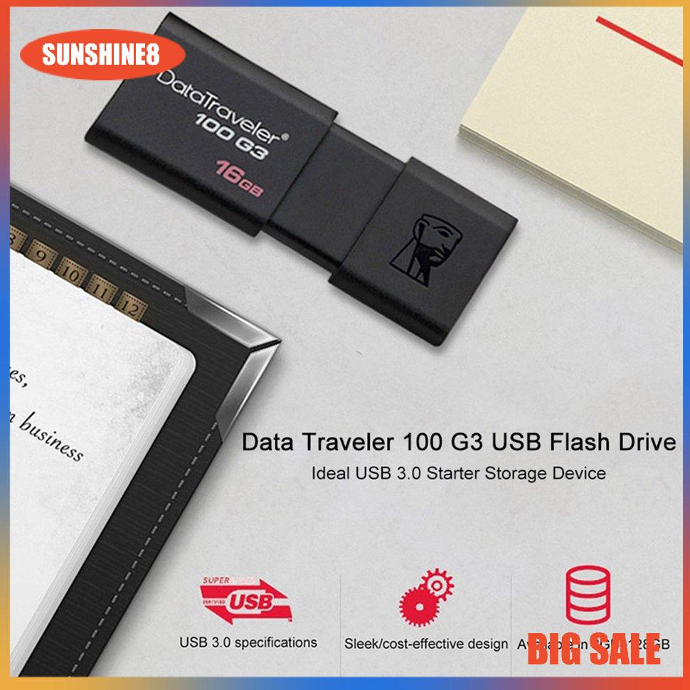 【SUN】Flash Drive 16G Memory Stick Black High Speed Metal PC Laptop Stylish U Disk