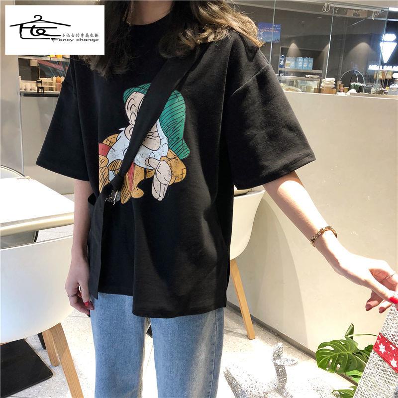 Áo Thun Nữ Tay Ngắn Dáng Rộng Phong Cách Hàn Quốc