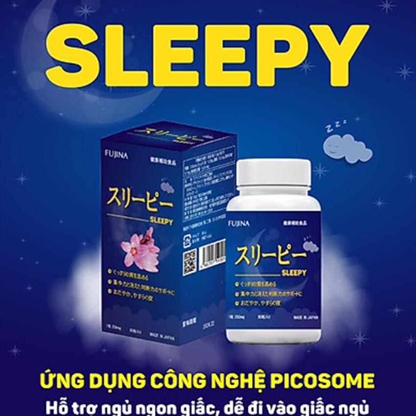 Viên Uống SLEEPY hỗ trợ ngủ ngon giấc &amp; dễ đi vào giấc ngủ 80v , Cvspharmacy