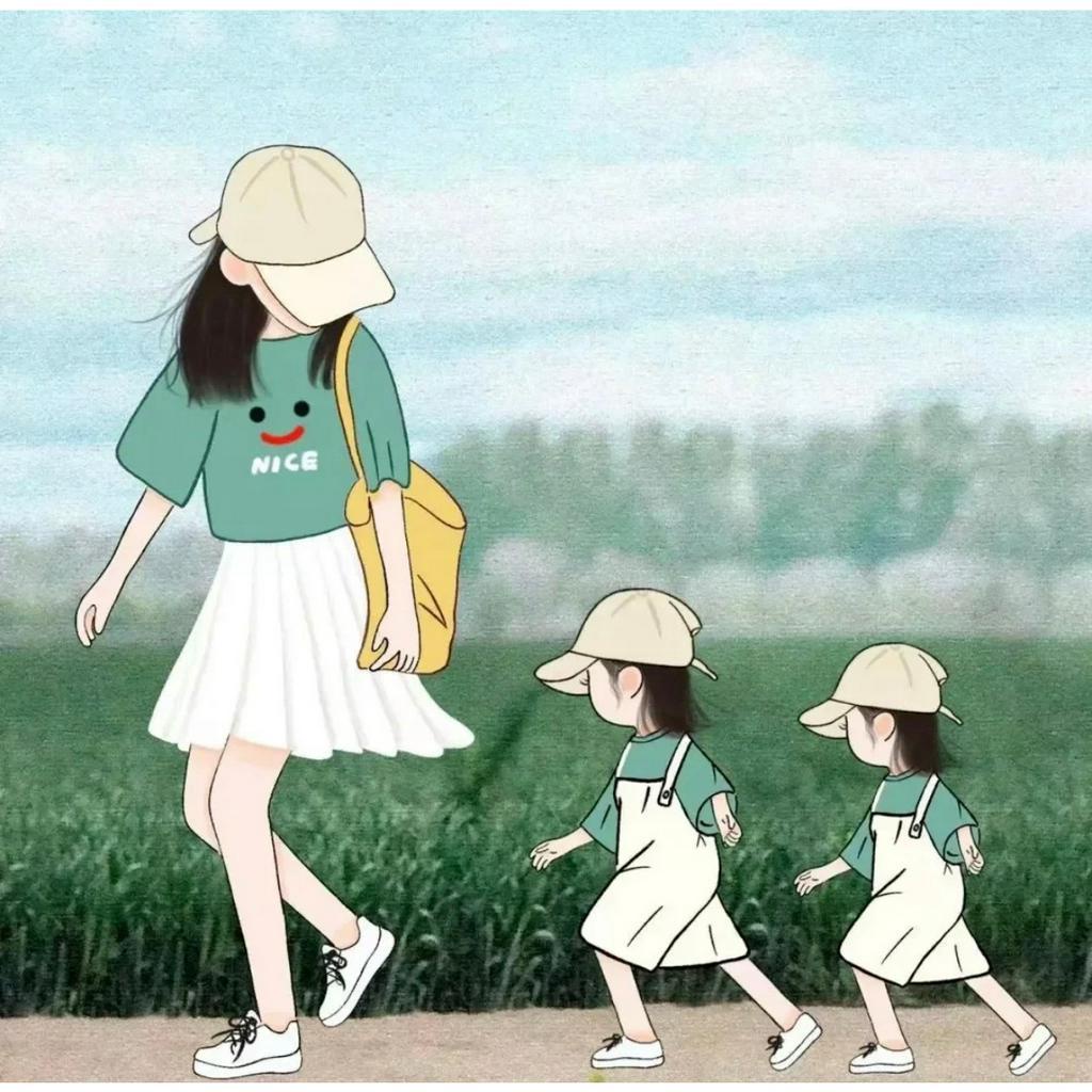 Tranh số hóa, tranh tô màu theo số Gia Đình, Tình yêu couple… tranh căng khung 20x20cm vải canvas dành cho bé dùng trang