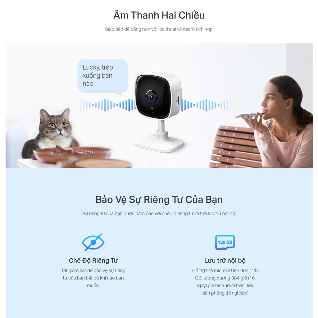 [Hỏa tốc] Camera WiFi Thông Minh TP-Link Tapo C100 / C110 An Ninh Cho Gia Đình