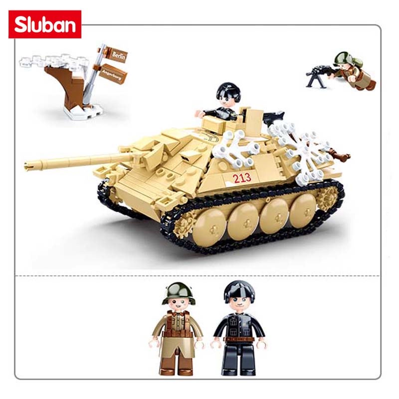 Sluban Bộ Đồ Chơi Lắp Ráp Xe Tăng Chiến Đấu 2 B0976 344 Mảnh