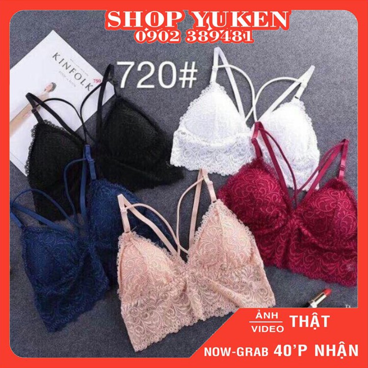 Áo lót ren Nữ , áo Bra Ren Đan Dây Ngực Siêu xinh có mút ngực