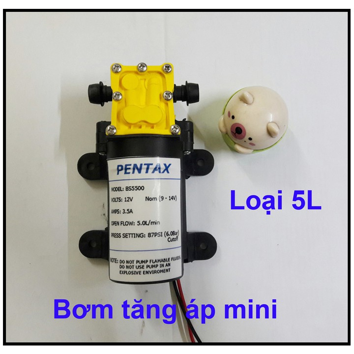 Máy bơm tăng áp mini, bơm phun sương, bơm bể cá, sử dụng đi phượt hoặc tưới cây cảnh