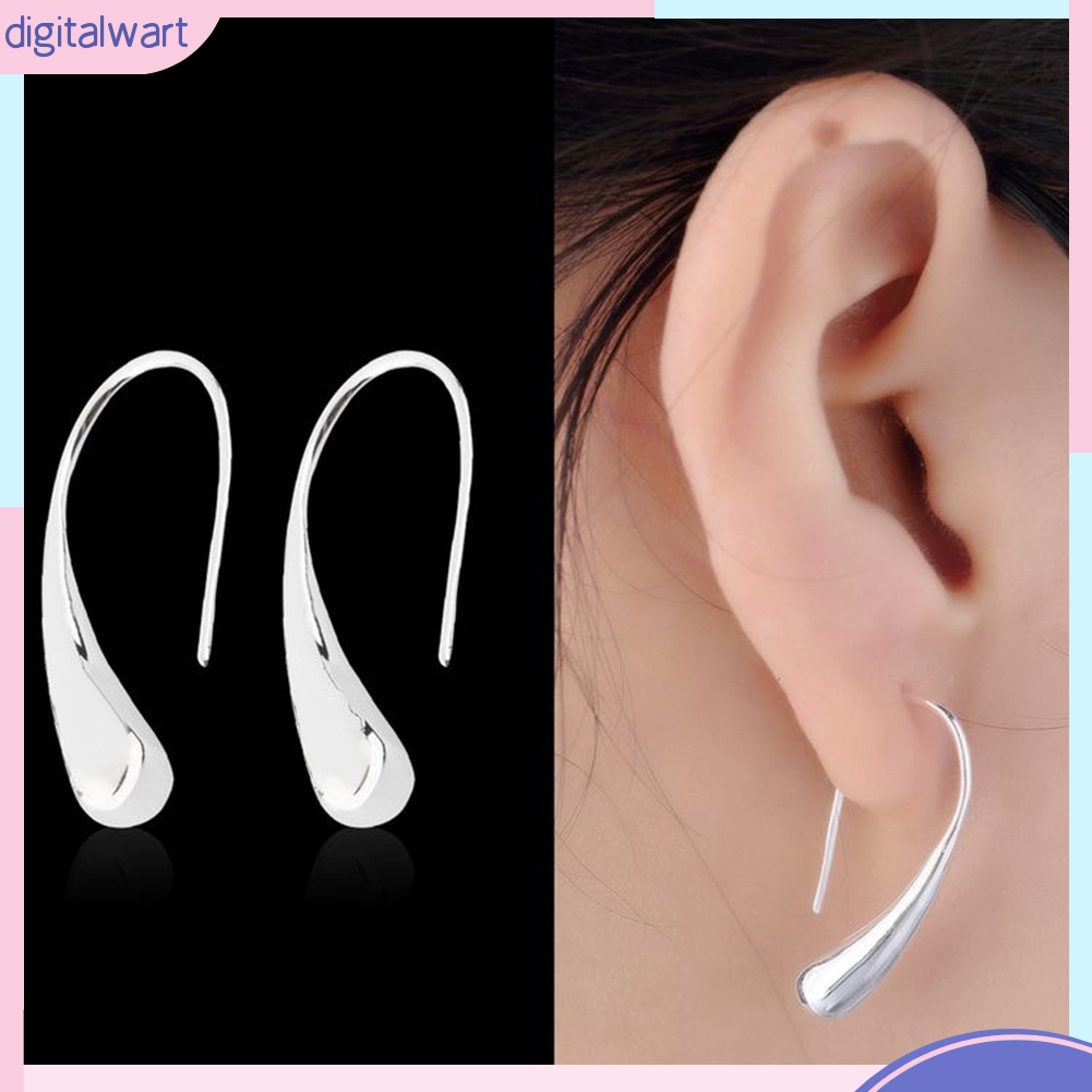 Bông Tai Tròn Mạ Bạc Thời Trang Cho Nữ