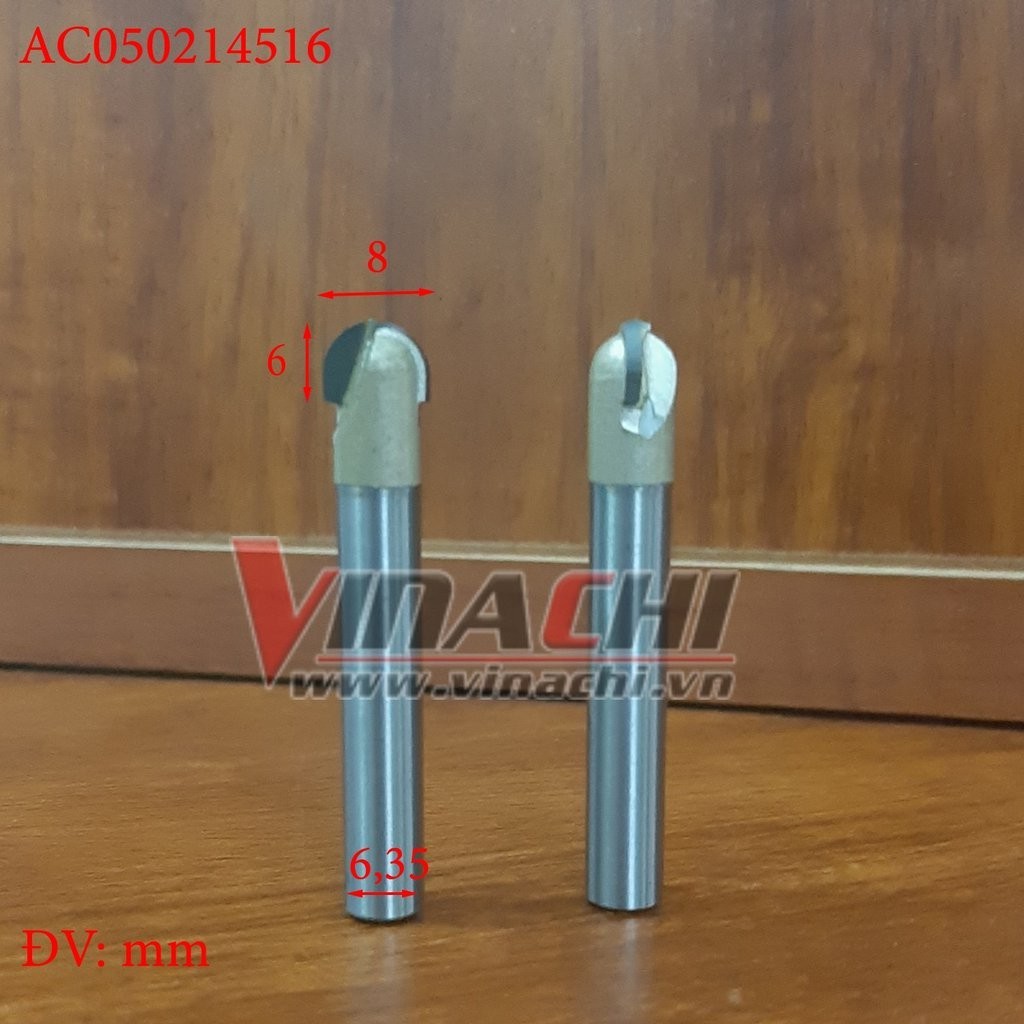 MŨI SOI BÁN NGUYỆT NGANG AC0502 CỐT 6,35MM. - 1 MŨI