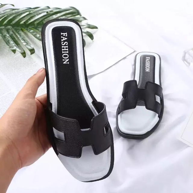 Dép H rẻ nữ thời trang giầy thể thao đi mưa êm chân thoáng mát 2C01