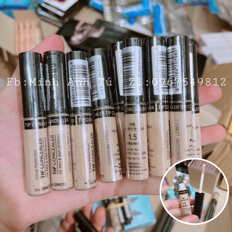 Kem che khuyết điểm The Saem Cover Perfection Tip Concealer