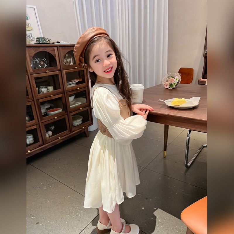 Đầm Công Chúa Tay Dài Thời Trang Mùa Thu 2022 Cho Bé Gái