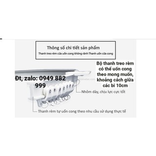 Thanh Treo Rèm Cửa Có Thể Uốn Cong Theo Mong Muốn Nhiều Kích Thước Khác Nhau