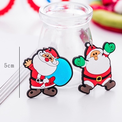 MÓC KHÓA NHỰA DẺO HÌNH SANTA, NGƯỜI TUYẾT CHỦ ĐỀ NOEL, GIÁNG SINH