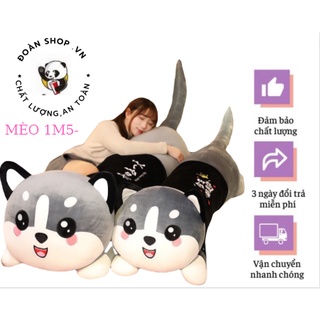 Gấu bông Mèo Husky Má Hồng Siêu To Khổng Lồ mềm mượt êm mượt dễ thương siêu đáng yêu rẻ đẹp