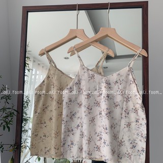 Áo hai dây hoa voan lụa chất mát