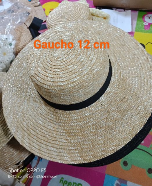 Mũ cói đi biển rộng vành gaucho cói buông siêu hot sành điệu