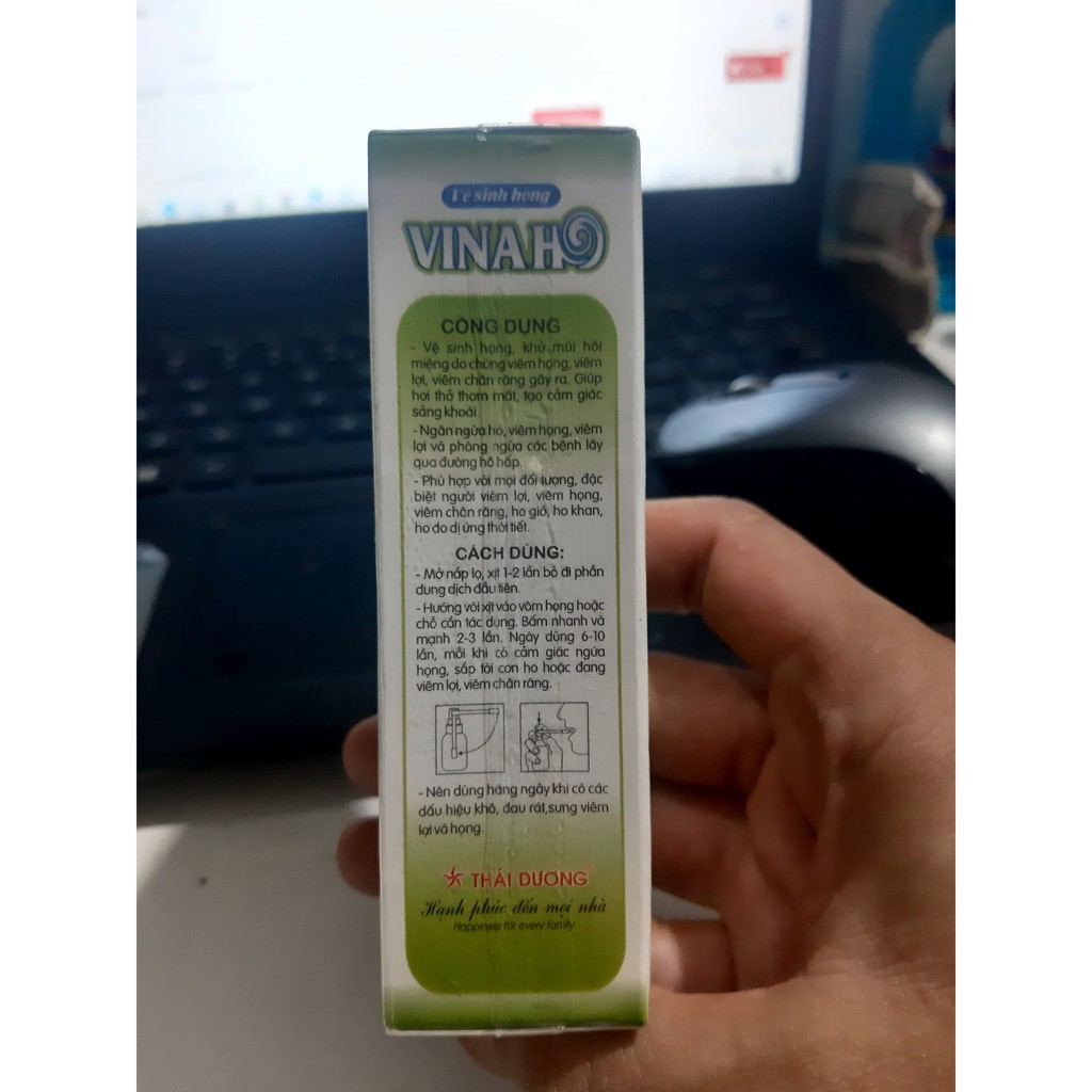 XỊT HỌNG VINAHO CỦA SAO THÁI DƯƠNG 20ML.