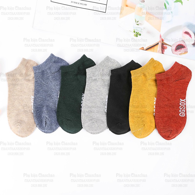 Vớ ngắn Cotton màu trơn sz Nữ 15k / đôi