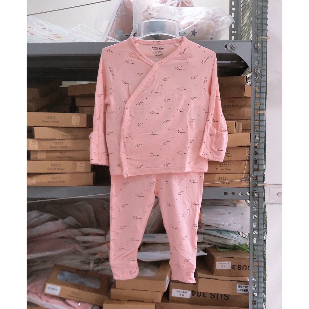 Bộ dài tay cài chéo Nature Wear