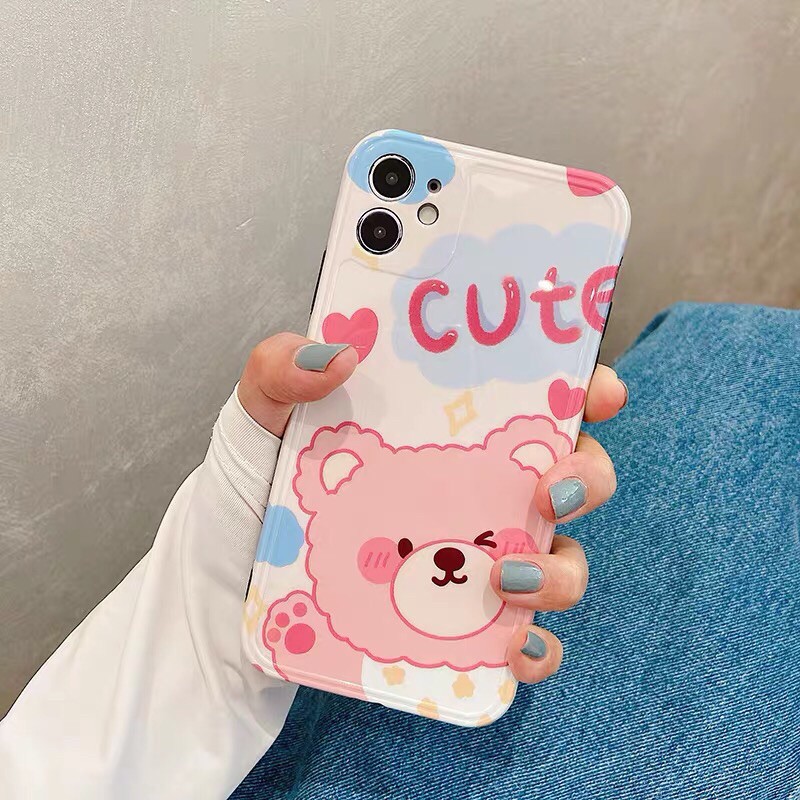 Ốp lưng iphone - BEAR CUTE IMD 6/6plus/6s/6splus/7plus/8plus/x/xs/xsamx/11/11promax YT Case