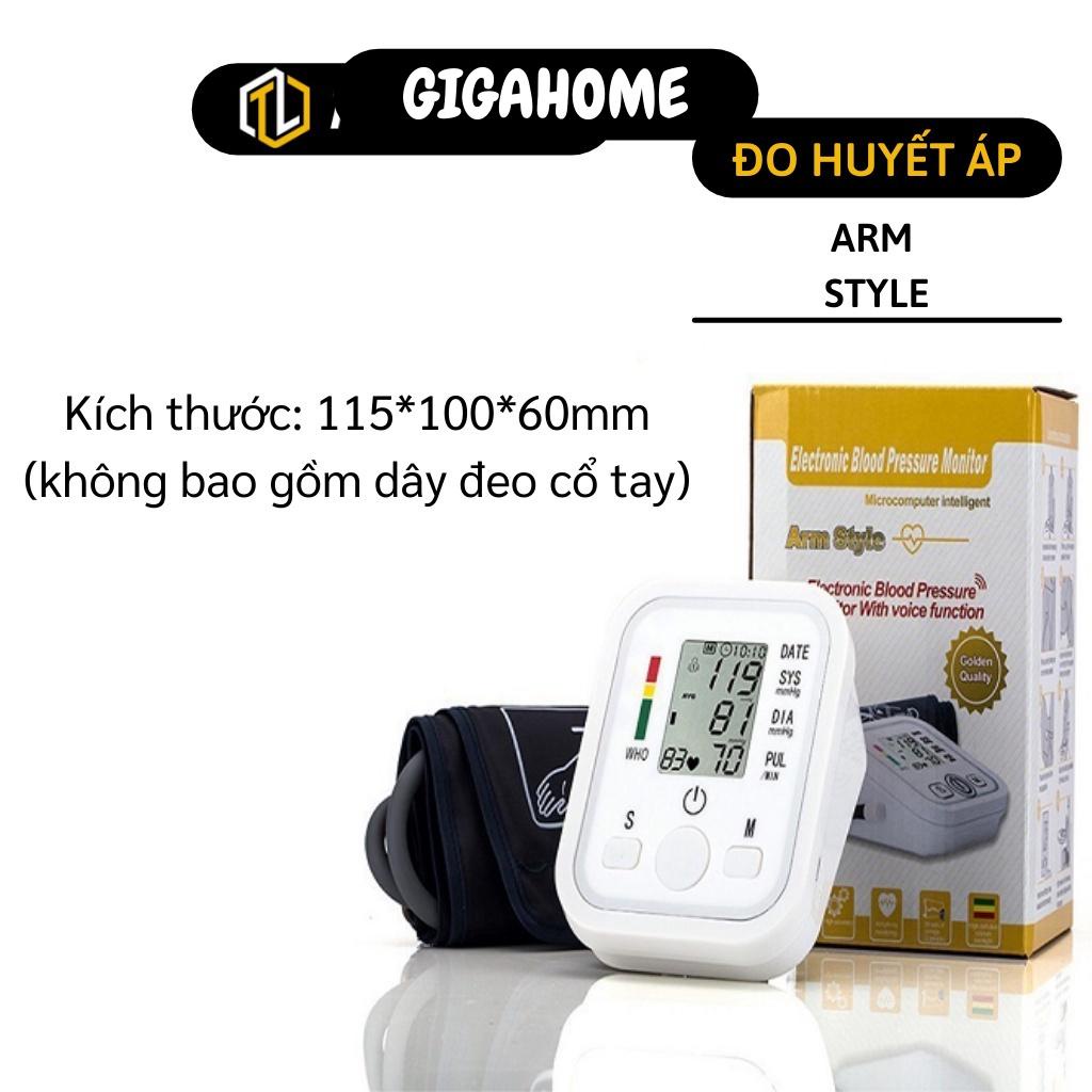 Máy đo huyết áp người cao tuổi GIGAHOME Dụng đo huyết áp Arm Style, máy đo nhịp tim và huyết áp tiện lợi 2435