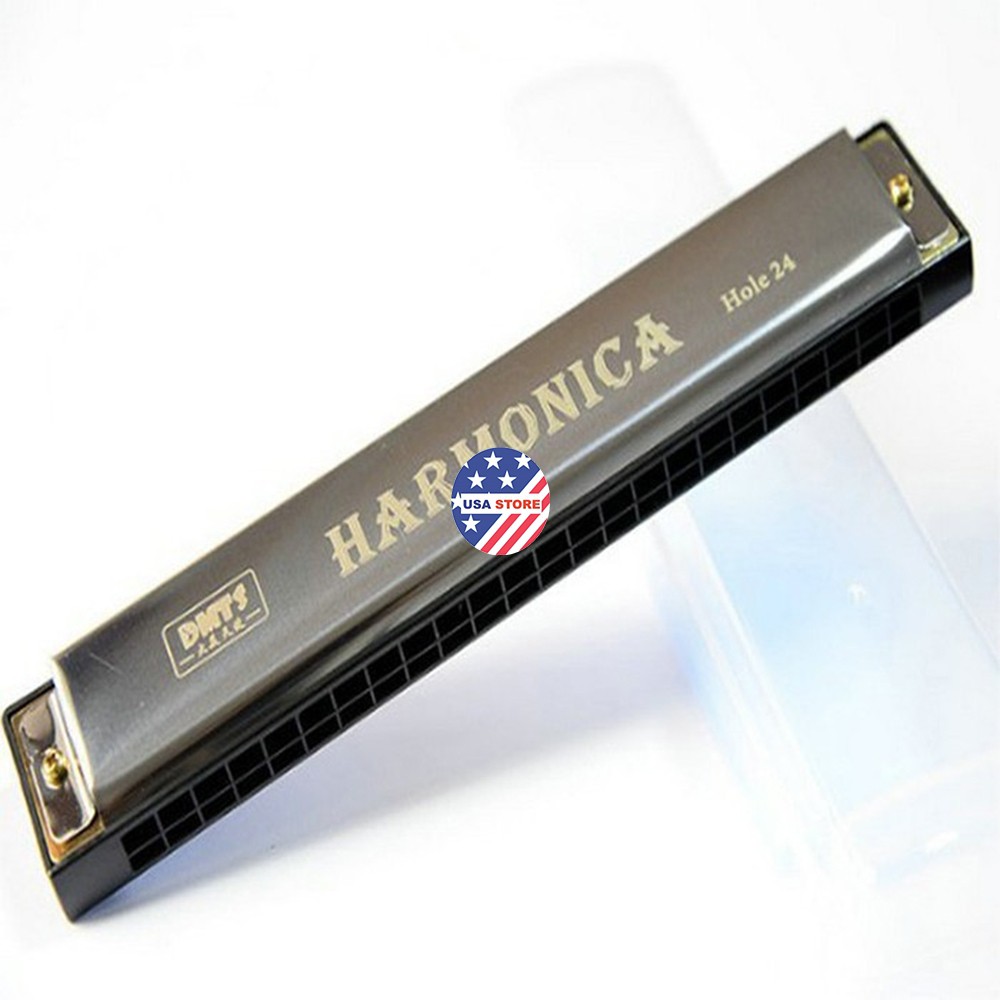 Kèn Harmonica Tremolo Study 24 Key C Phiên Bản Cao Cấp 2021 - 24 LỖ BẠN MỚI TẬP - Tặng Hộp Nhựa Bảo Quản