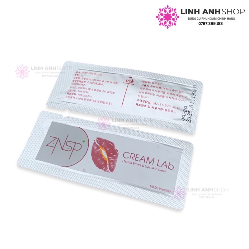 Dưỡng Mềm Kích Bong ZNSP CREAM LAB Dưỡng Ẩm Giảm Mụn Nước Phun Xăm