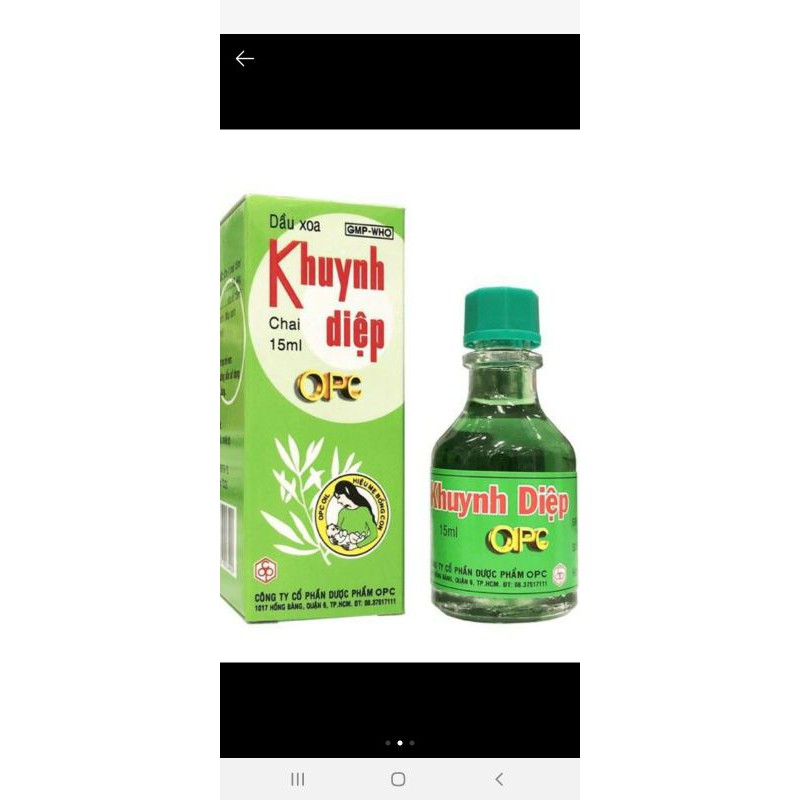 Dầu Khuynh Diệp OPC(hiệu mẹ bồng con).Chai 15ml,chai 25 ml